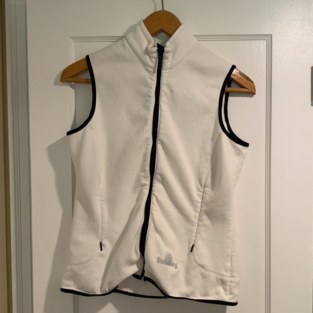 Sun Valley White Fleece Vest